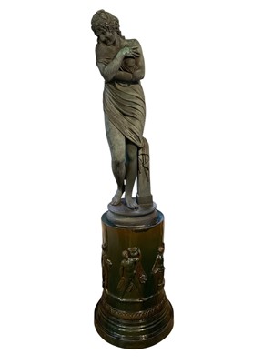 Lot 1126 - F. H. Gadaix: Fine and large 19th Century bronze sculpture of a classical female beauty