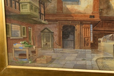 Lot 167 - James Lawson Stewart (1841-1929) large watercolour - Old Temple Street, Bristol, signed, 62cm x 99cm, in glazed gilt frame