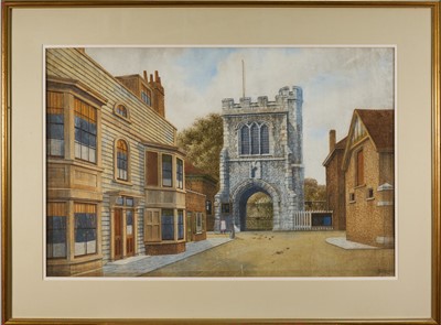 Lot 657 - James Lawson Stewart (1841-1929) watercolour - Barking Abbey, signed, 49cm x 74cm, in glazed frame