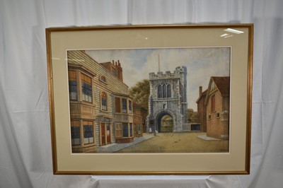 Lot 168 - James Lawson Stewart (1841-1929) watercolour - Barking Abbey, signed, 49cm x 74cm, in glazed frame
