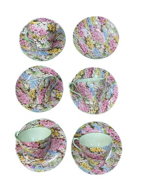 Lot 1120 - Shelley Rock Garden Chintz tea set
