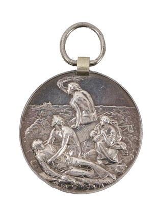 Lot 2 - Victorian Sea Gallantry Silver Medal (58mm variant), GVF, named to Mr T. Bath wreck of the ''Minerva'' on the 13th July 1890, the medal with later suspension mount. N.B. The British steam...