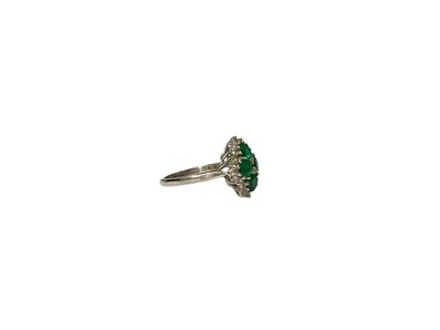 Lot 15 - 1970s emerald and diamond cluster ring