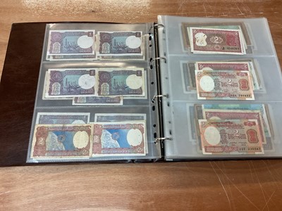 Lot 422 - India - An album containing predominately Republic Bank of India mixed banknotes to include consecutively numbered issues in uncirculated condition, Burma Military issues of George VI, Bank of B...