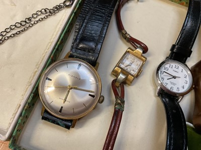 Lot 22 - Group of costume jewellery, wristwatches and a First World War medal