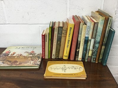 Lot 1146 - Group of hunting related books including volumes illustrated by Lionel Edwards, Munnings and others