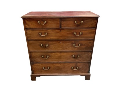 Lot 1703 - Good George III mahogany chest of large proportions