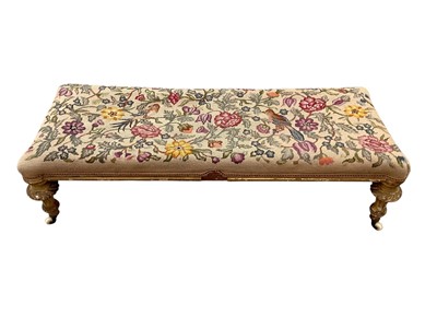Lot 1705 - Victorian carved giltwood long stool