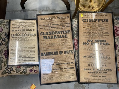 Lot 70 - Three 19th century framed theatre bills
