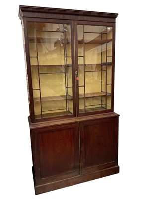 Lot 1707 - 19th century mahogany two height bookcase