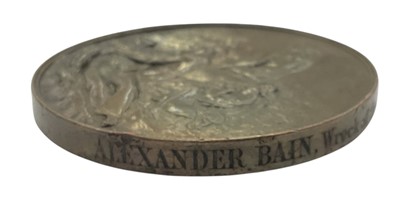 Lot 3 - Victorian Sea Gallantry Bronze Medal (58mm variant), NEF, named to Alexander Bain, wreck of the ''Azalie'' (of Nantes) near Skerries Malahide on 28th April 1859. N.B. Alexander Bain, a ma...