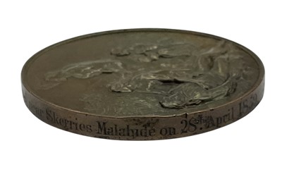 Lot 3 - Victorian Sea Gallantry Bronze Medal (58mm variant), NEF, named to Alexander Bain, wreck of the ''Azalie'' (of Nantes) near Skerries Malahide on 28th April 1859. N.B. Alexander Bain, a ma...