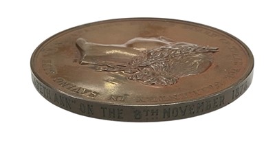 Lot 4 - Victorian Sea Gallantry Bronze Medal (58mm variant), EF, named to Edward Cooper, Abandonment of the ''Lerry'' and ''Elizabeth Ann'' on the 8th November 1878. In original box of issue. N....