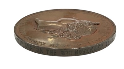 Lot 4 - Victorian Sea Gallantry Bronze Medal (58mm variant), EF, named to Edward Cooper, Abandonment of the ''Lerry'' and ''Elizabeth Ann'' on the 8th November 1878. In original box of issue. N....