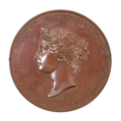 Lot 5 - Victorian Sea Gallantry Bronze Medal (58mm variant), EF, named to Joseph Moffat, wreck of the Schooner ''Phebe Lewis'' of Newport on the 1st April 1881. N.B. Joseph Moffat was awarded the...