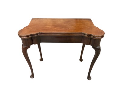 Lot 1715 - 18th century Irish red walnut card table