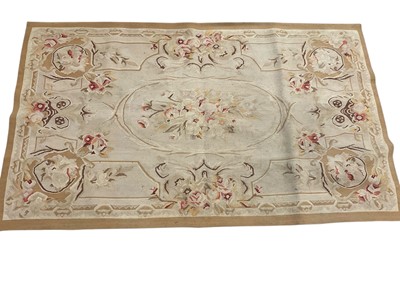 Lot 1750 - Aubusson rug, with neoclassical design in muted tones, 159 x 94cm