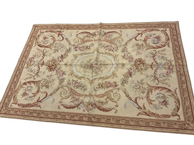 Lot 1752 - Aubusson rug, with neoclassical design in muted tones, 215 x 149cm