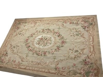 Lot 1754 - Aubusson rug, with neoclassical design in muted tones, 272 x 185cm