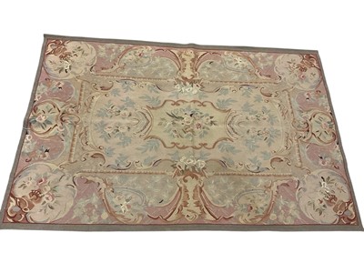 Lot 1753 - Aubusson rug, with neoclassical design in muted tones, 183 x 125cm
