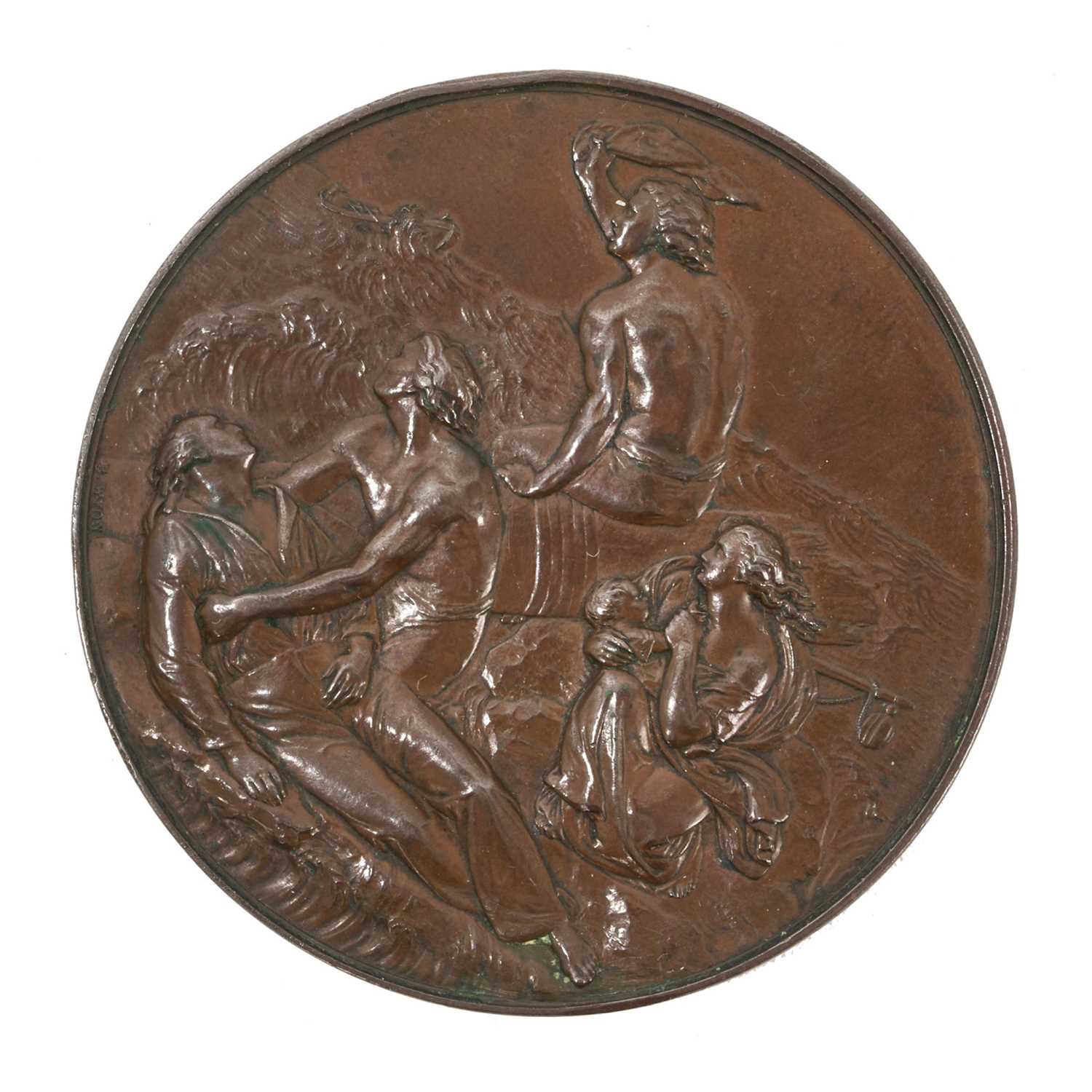 Lot 6 - Victorian Sea Gallantry Bronze Medal (58mm variant), EF, named to Charles James, wreck of the schooner ''Phebe Lewis'' of Newport on the 1st April 1881.
