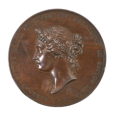 Lot 6 - Victorian Sea Gallantry Bronze Medal (58mm variant), EF, named to Charles James, wreck of the schooner ''Phebe Lewis'' of Newport on the 1st April 1881.