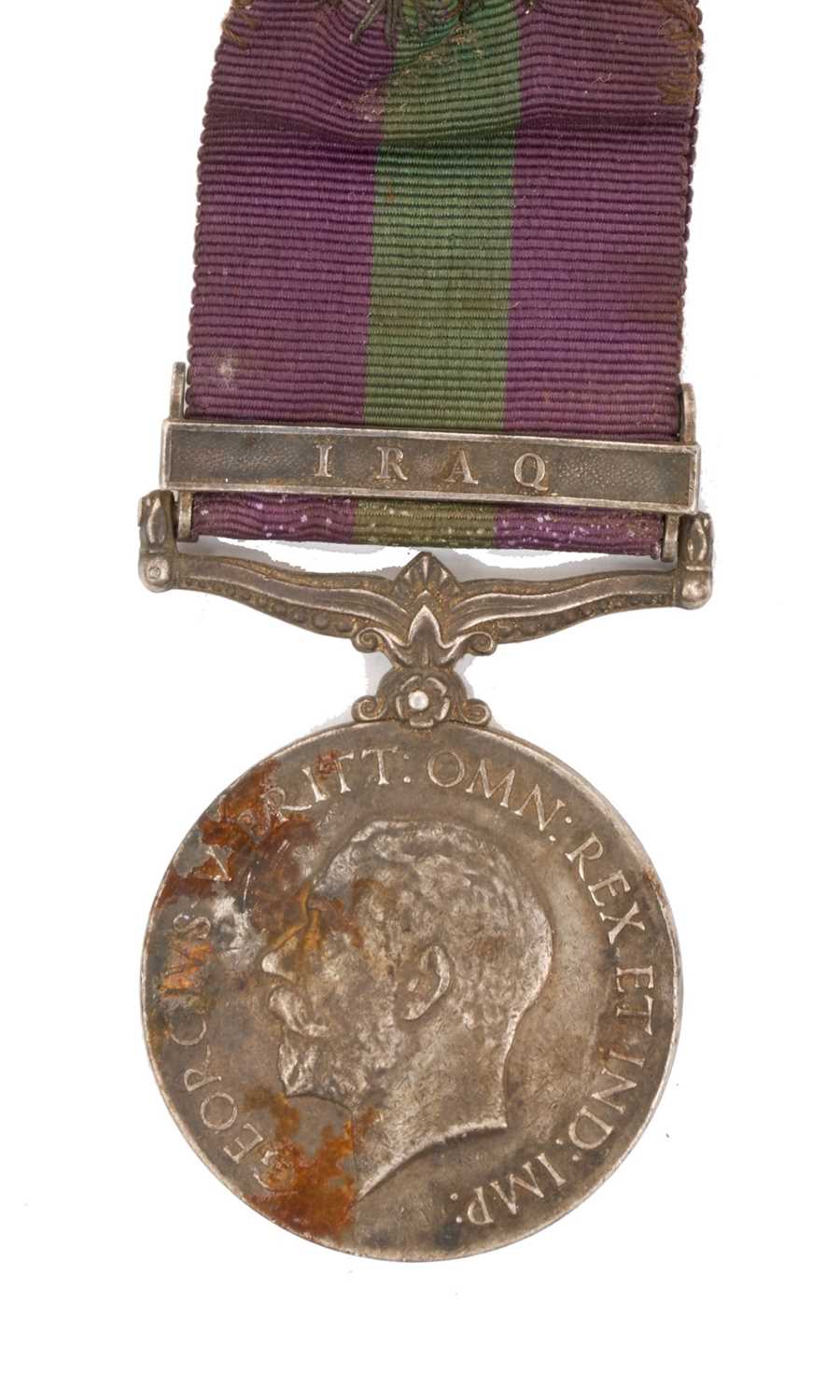 Lot 37 - George V General Service Medal with Iraq clasp, named to S. Nurse N. M. Chambers