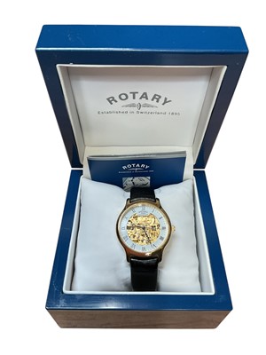 Lot 153 - Rotary Automatic skeleton wristwatch, boxed