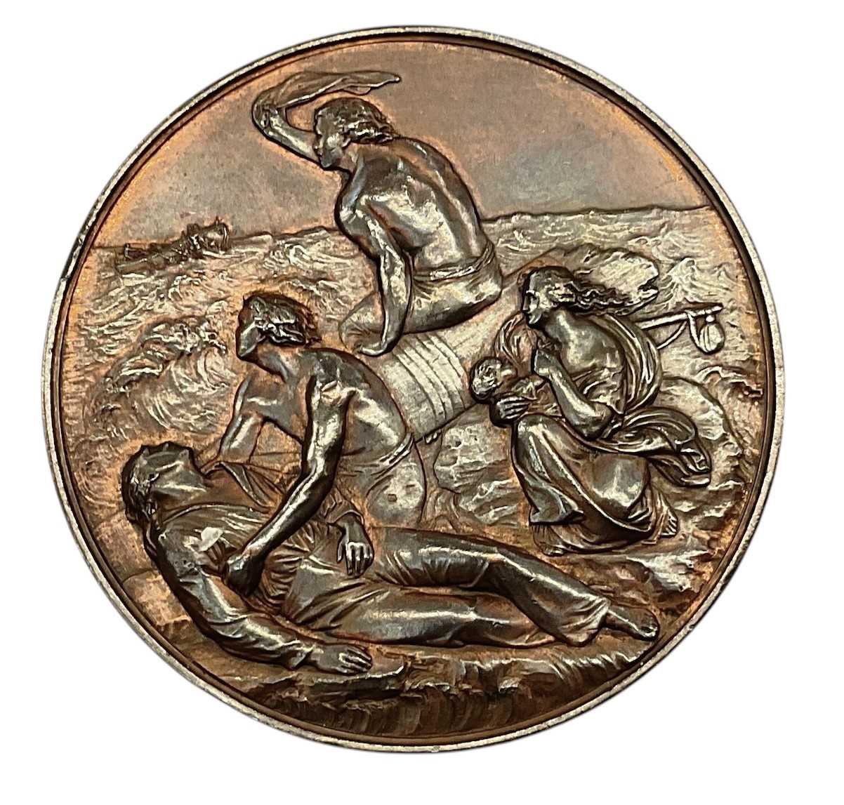 Lot 7 - Victorian Sea Gallantry Bronze Medal (58mm variant), EF, named to Edward Wilcox, wreck of the ''Fearnought'' on the 12th October 1890. N.B. Edward Wilcox was an able seaman on the ship En...
