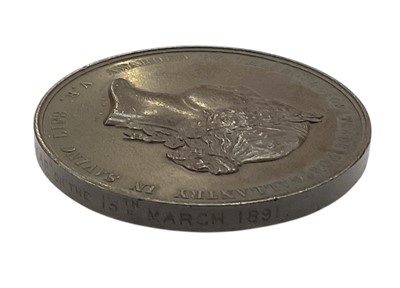 Lot 8 - Victorian Sea Gallantry Bronze Medal (58mm variant), EF, named to Benjamin Reynolds, wreck of the ''Nordkap'' on the 13th March 1891. N.B. Benjamin Reynolds, an able seaman of steamship M...