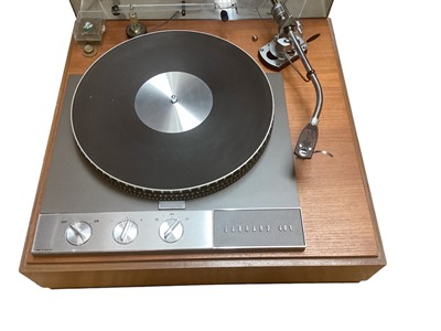 Lot 2222 - Garrard 401 record turntable deck with SME Tonearm in a teak case with Perspex cover