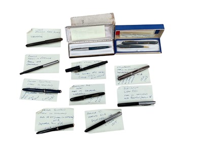 Lot 2436 - Collection of vintage fountain pens