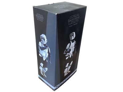 Lot 179 - Star Wars Sideshow 1/6th Scale action figures Imperial TIE Fighter Pilot, Scout Trooper and Impreial AT-AT Driver.