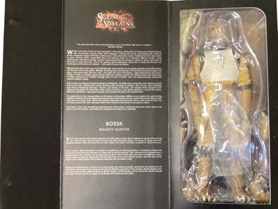 Lot 174 - Star Wars Sideshow 'Scum & Villainy' 1/6th Scale action figure Gamorrean Guard, Bib Fortuna (Jabba's Major-Domo), Greedo (Bounty Hunter) and Bossk (Bounty Hunter).