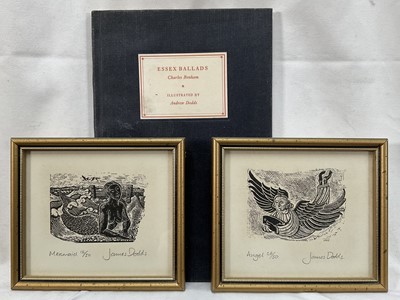 Lot 17 - James Dodds, two woodcut prints and limited edition book 'Essex Ballards' by Charles Edwin Benham and illustrated by Andrew Dodds