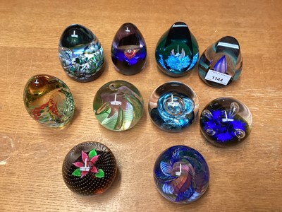 Lot 1144 - Ten Caithness paperweights including Dancing Sea-Horses, Channel Crossing and Moonflower