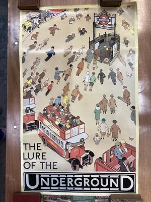 Lot 1470 - Vintage National Savings 'Windsor to Woolwich' Thames travel poster, together with a 1970s Athena reproduction underground poster (2)