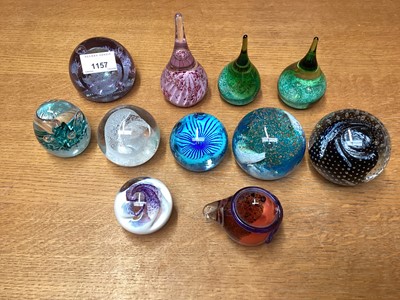 Lot 1157 - Eleven Caithness paperweights including Debutante, Petunias and Whispers