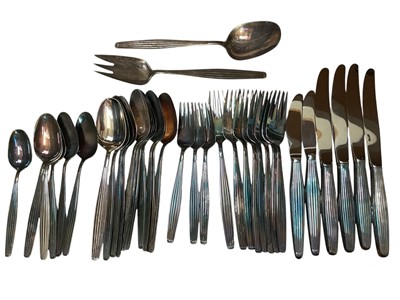 Lot 73 - Canteen of Norwegian silver (830) cutlery, marked J. Tostrup