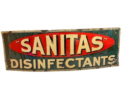 Lot 2558 - Vintage enamel sign "Sanitas Disinfectants"