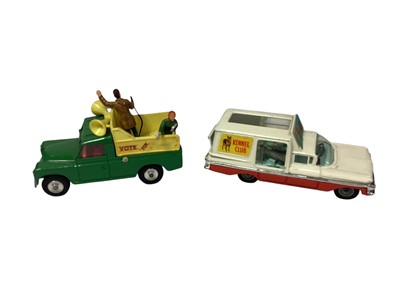 Lot 1812 - Schucco Micro Racers No.s 1040 & 1043, Dinky diecast Talbo & Cooper Bristol, Budgie AA motorcycle & sidecar, plus Corgi diecast including Chevrolet Impala Kennel Club, Chitty Chitty...