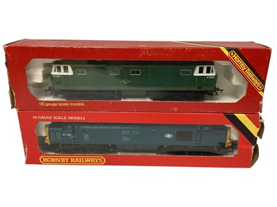 Lot 1854 - Hornby OO Gauge diesels including Class 37, Hymeks Tilbury Refineries R801, Triang Shunter R152 & Airfix BR diesel (6)
