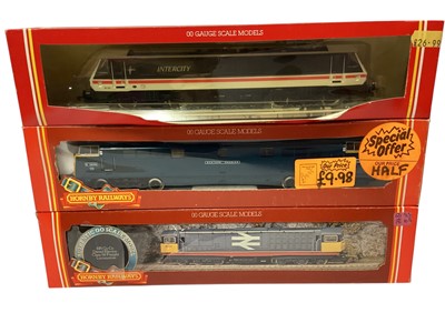 Lot 1855 - Hornby OO Gauge Large BR Logo diesels including Class 47 Lady Diana Spencer, R316, Class 58 Co-Co 58001, R250, Class 37 Railfreight Thornaby TMD, R348, BR Class 52 Western Harrier, R778 & Bo...