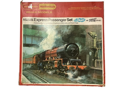 Lot 1857 - Hornby OO Gauge High Speed Inter-City 125 Train Pack, boxed R332 & LMS Express Passenger Set, boxed RS609 (2)
