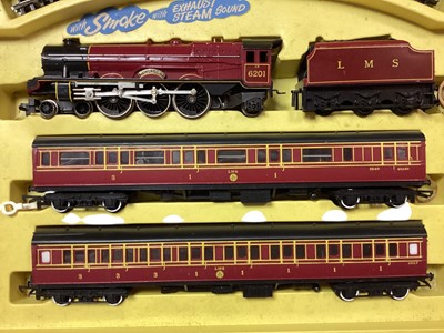 Lot 1857 - Hornby OO Gauge High Speed Inter-City 125 Train Pack, boxed R332 & LMS Express Passenger Set, boxed RS609 (2)