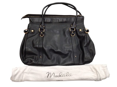Lot 2103 - Two Modalu black leather handbags with soft dust bags.
