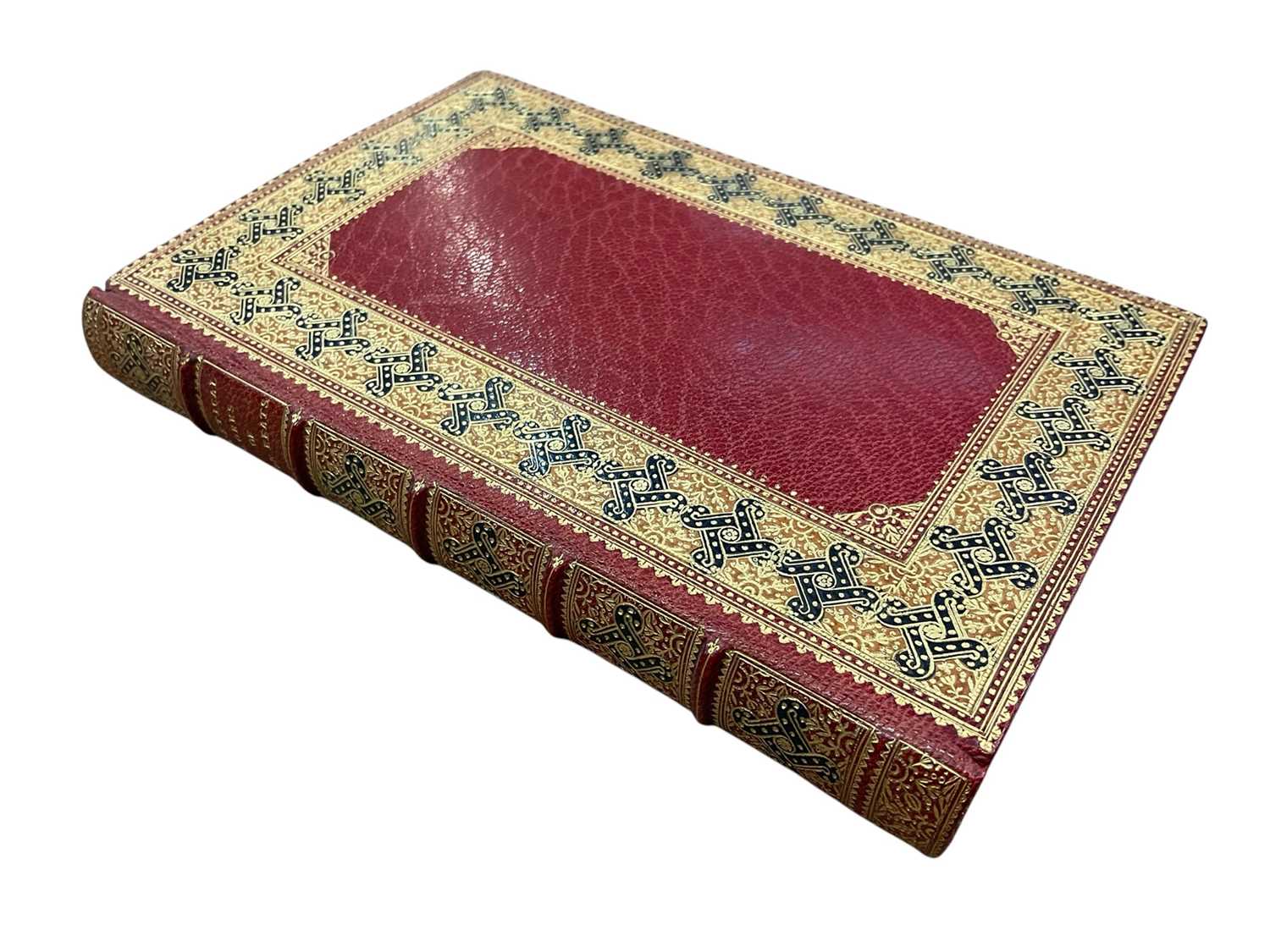 Lot 1774 - Poetic works of John Keats, 1903 edition, in very fine tooled red calf binding
