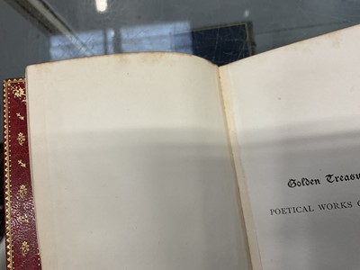 Lot 1774 - Poetic works of John Keats, 1903 edition, in very fine tooled red calf binding