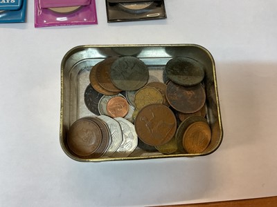 Lot 436 - G.B. - Mixed coins to include Victoria silver Crowns YH 1845 (N.B. Edge bruise) otherwise GF, JH 1889 x 3 (N.B. Mixed grades), Double Florin 1887 AVF, silver Three Pences x 30, cupro nickel Crow...