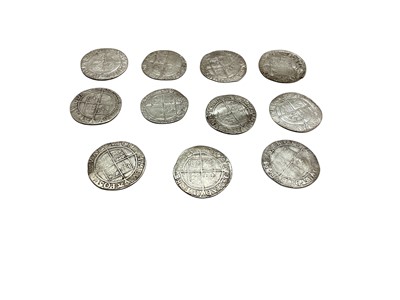 Lot 447 - G.B. - Elizabeth I mixed silver hammered Shillings to include m/m A 1583-84 x 7 coins and m/m key 1595-8 x 4 coins (N.B. Mixed grades generally VG-F) (11 coins)